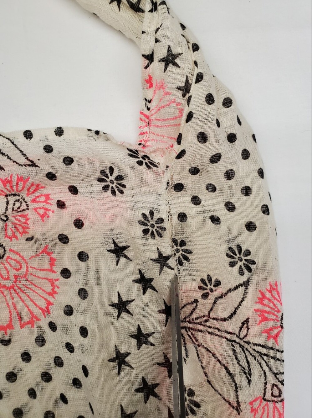 Free People Crossbody Bag Cream Star Floral Print Cotton Boho Sling - Picture 5 of 5
